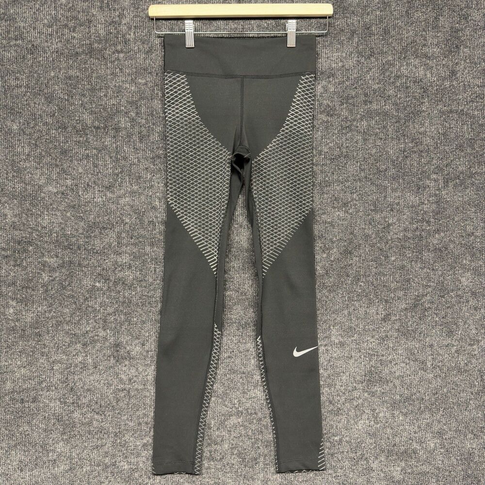 Nike Zonal Strength Women’s Black Leggings Size S Gym Training Pull-On Stretch
